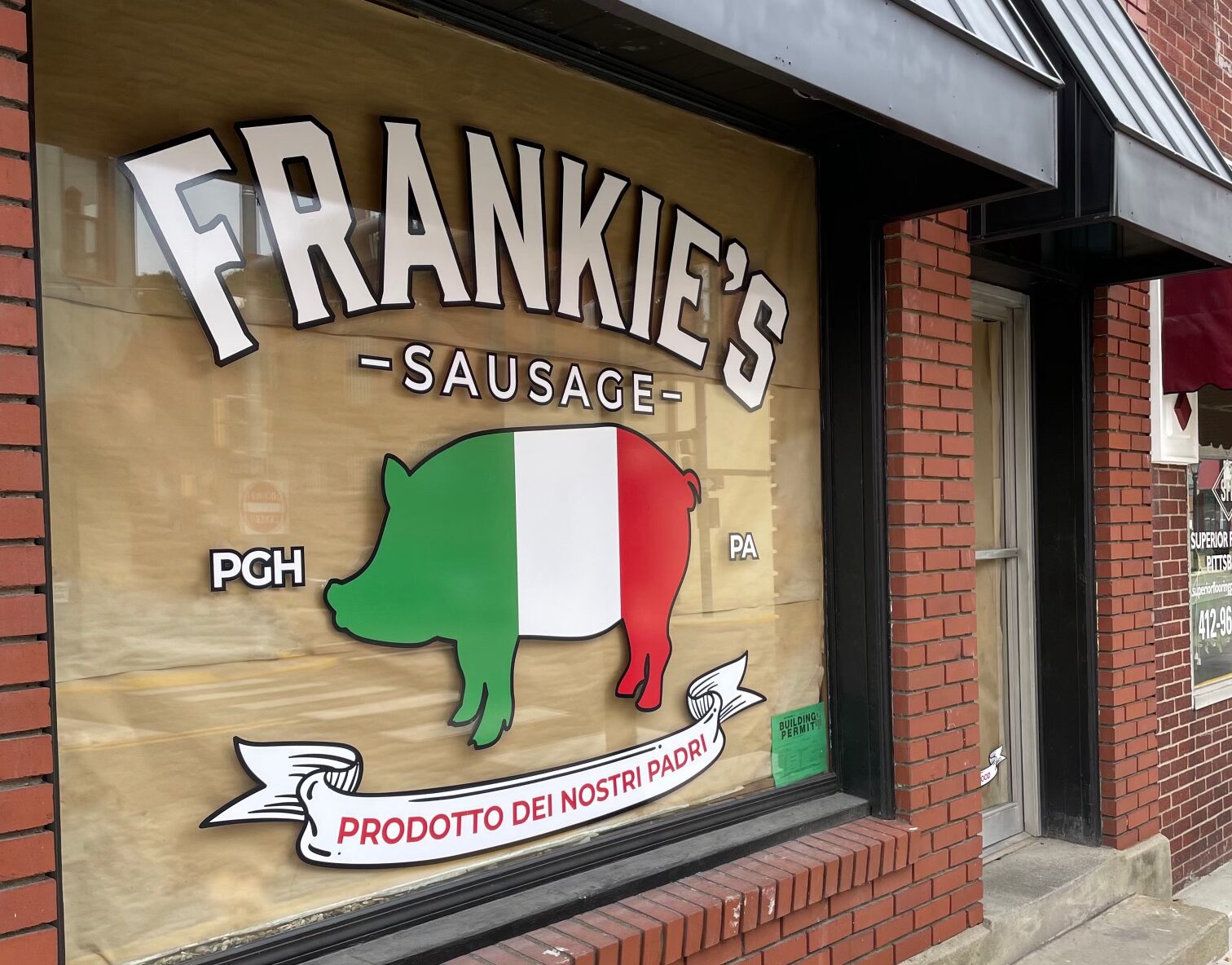 Front of Frankie's Sausage store